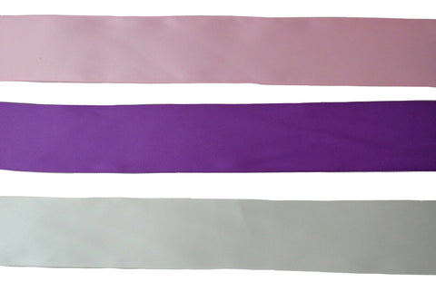 3 Meter X pink or purple or ivory double sided satin ribbon sash gift wrap ribbon in 5cm width
