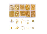 Job lot jewellery making kit DIY beads necklace closure earrings findings tool in Box