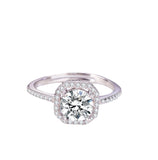 Craftuneed adjustable rings four prong faux diamond ring 925 silver women girl men birthday gift engagement jewellery gift