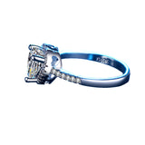 Craftuneed three prong heart shape faux diamond ring 925 silver rings women girl men birthday engagement jewellery gift