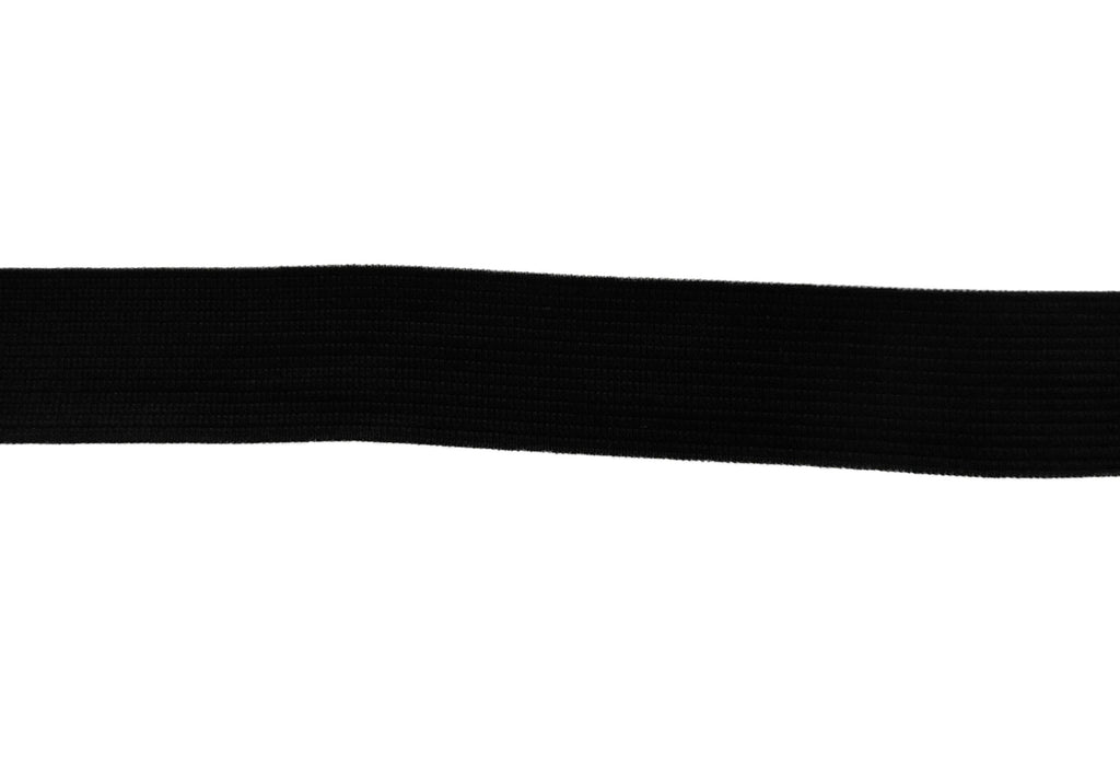 2.5cm wide Flat Elastic waistband black or white high quality. Sold by Meter(s)