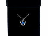 Craftuneed women 925 sterling silver necklace zircon heart pendant necklace gift