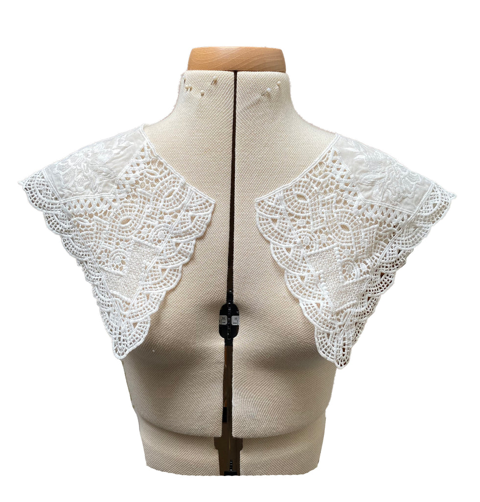 Craftuneed a mirror pair of ivory lace appliques sew on floral lace sleeves motifs sewing