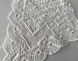 Craftuneed a mirror pair of ivory lace appliques sew on floral lace sleeves motifs sewing