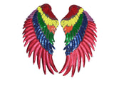 Copy of A pair of silver oA pair of iron on sequins wing applique motif patch sew on sequins feather applique motif patches
