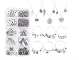 Job lot jewellery making kit necklace bracelet pendants findings DIY in box