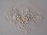A double layers floral lace applique floral tulle lace motif various colours sold by per piece