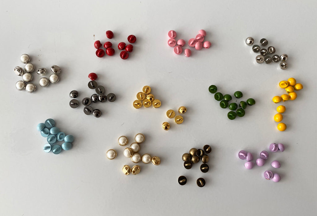 Craftuneed Job lot 120pcs doll making buttons mini buttons 4mm diameter for doll clothes
