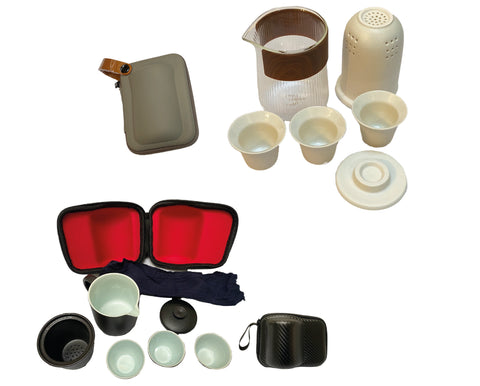 Portable travel tea set ceramic teapot with teacups and tea filter Kung Fu Tea kit gift set