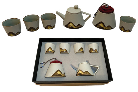 Luxury original hand paint Japanese tea set ceramic teapot with filter teacups and tea storage jar Tea maker kit gift set