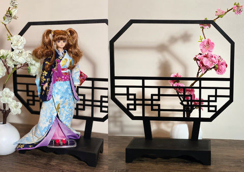 Craftuneed 1:6 plum blossom set ceramic classic shooting scene background decoration props for doll