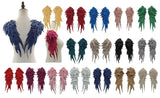 A mirror pair feather wing shape lace motif applique sew on shoulder lace cap sleeves patch for dress making sewing