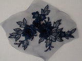 A double layers floral lace applique floral tulle lace motif various colours sold by per piece