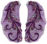 Craftuneed a mirror pair sequins lace applique sew on gold red purple navy wine tulle sequins lace motif patch