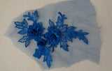 A double layers floral lace applique floral tulle lace motif various colours sold by per piece