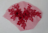 A double layers floral lace applique floral tulle lace motif various colours sold by per piece