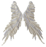Craftuneed A mirror pair of wing style sew on lace appliques lace motifs path for sewing