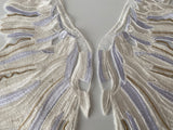 Craftuneed A mirror pair of wing style sew on lace appliques lace motifs path for sewing