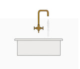 Craftuneed 1:6 Scale Miniature Dollhouse Kitchen Sink Set Basin Tap Faucet Water Stream Doll Wooden Cabinet Furniture
