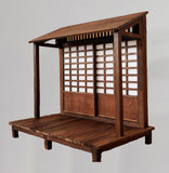 1:12 Scale Japanese Dollhouse Front Handmade Miniature Wooden Facade Shoji Screen Diorama