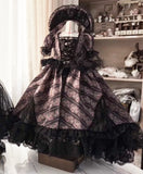 Handmade Gothic Doll Dress Set Miniature Victorian Evening Gown 1/6 1/4 1/3 Scale