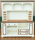 Handmade Dollhouse Kitchen Hutch Cabinet 1:6 Scale Miniature Wood Furniture