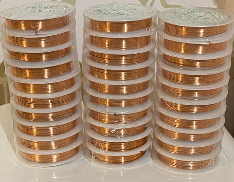 Craftuneed Bundle 30spools Copper plated wire Jewellery beading wire for craft DIY 0.8mm