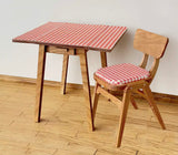 Dollhouse Folding Table and Chair Set Miniature Furniture Dining Set 1/6 1/12 Scales