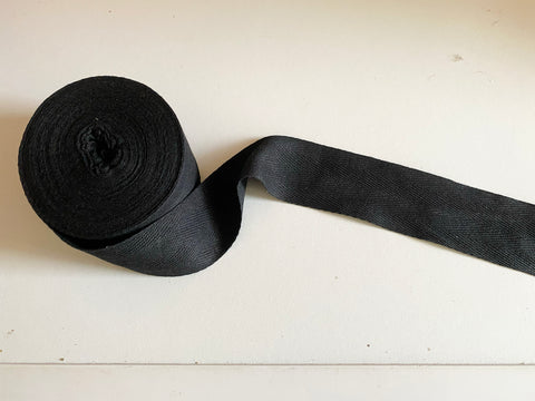 Black Cotton Trim Ribbon Tape – 4cm Wide, 8.4m Length – Sewing & Craft Supply