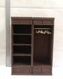 Handmade 1:6 scale Dollhouse Wooden Wardrobe Miniature Cabinet Storage Furniture