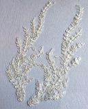 Ivory Floral Lace Applique Pair Bridal Embroidered Lace Motifs 10 Pairs (20pcs)