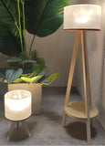 Handmade Dollhouse Modern Table Lamp & Floor Lamp Set 1:6 Scale Miniature Lighting