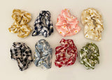 Craftuneed Job lot 8ps fabric floral hair scrunchies Scrunchy Bobbles elastic hair bands