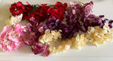 Craftuneed Bundle 21 bunches fabric flower petals sew on glue on hydrangeas floral petals in pink red champagne purple lilac