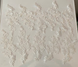 Job lot 10pcs ivory lace applique sew on bridal embroidered floral tulle lace motif patch