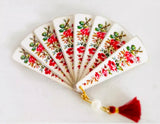 1:6 Miniature Doll Hand Fan European Vintage Style – 1/6 1/8 1/12 Scale Dollhouse Accessory
