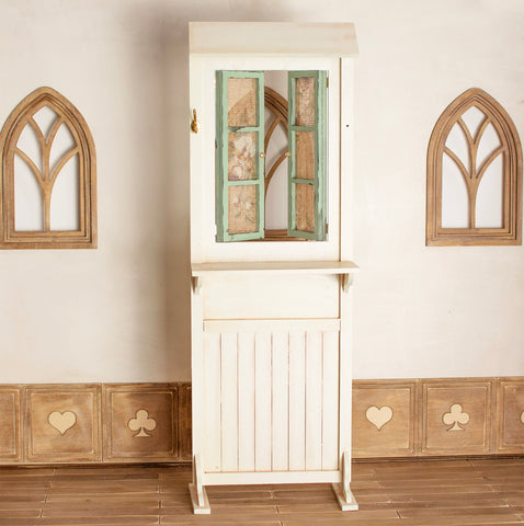 Miniature Screen Cabinet DIY Kit – 1/12 & 1/6 Scale Dollhouse Furniture Craft (Unassembled)