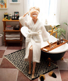 Craftuneed 1:6 Scale Doll White Bathrobe or 3-Piece Towel Set Miniature Dollhouse Spa Bathroom Accessories For Fashion Dolls