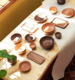 Craftuneed 1:6 Scale 8pcs Dollhouse Wooden Tableware Set Miniature Bowls, Plates and Trays Kitchen Dining Props for Fashion dolls