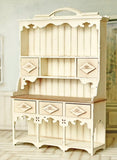 DIY Dollhouse Miniature Hutch Furniture Kit – 1/6 & 1/12 Scale Cabinet Unfinished (Unassembled)
