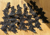 6pcs Black Floral Lace Appliques Embroidered Rose Lace Motifs on Tulle
