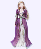 Handmade 1:6 Scale Vintage Romantic Doll Dress with Necklace – Custom Miniature Fashion Outfit