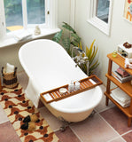 Craftuneed 1:6 Scale Miniature Vintage Clawfoot Bathtub and Freestanding Faucet Dollhouse Bathroom Bath Furniture For Fashion Dolls