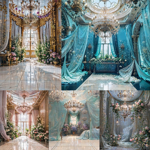 Craftuneed 1:6 Scale Luxurious Dollhouse Backdrop Miniature Fabric Photo Background Scene Photography For 22–35cm Dolls Choose from 9 Themes