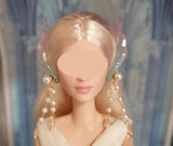 1:6 Scale Mermaid Style Earrings Miniature Faux Pearl Dangle Jewellery Handmade
