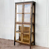 1:6 Scale Dollhouse Display Cabinet Handmade Miniature Wooden Storage Furniture