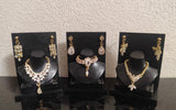 Set of 3 Doll Jewellery 1:6 Scale Miniature Rhinestone Necklaces Earrings Handmade