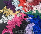 20 Pairs Embroidered Lace Appliques, Floral Tulle Lace Motifs Patch, Sewing Craft Supply