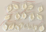 Bundle 70pcs ivory sew on acrylic leaves beads sewing leaf beads 4.5x2.8cm