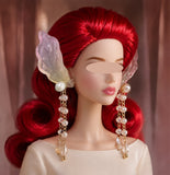 1:6 Scale Mermaid Style Earrings Miniature Faux Pearl Dangle Jewellery Handmade